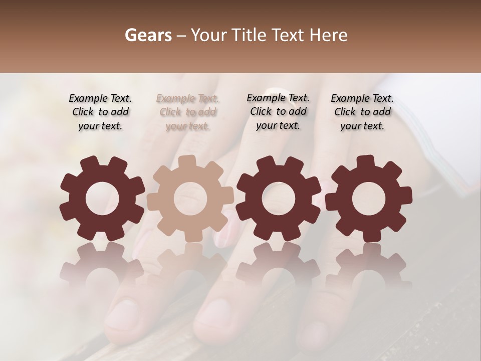 A Couple Holding Hands With Wedding Rings On Them PowerPoint Template