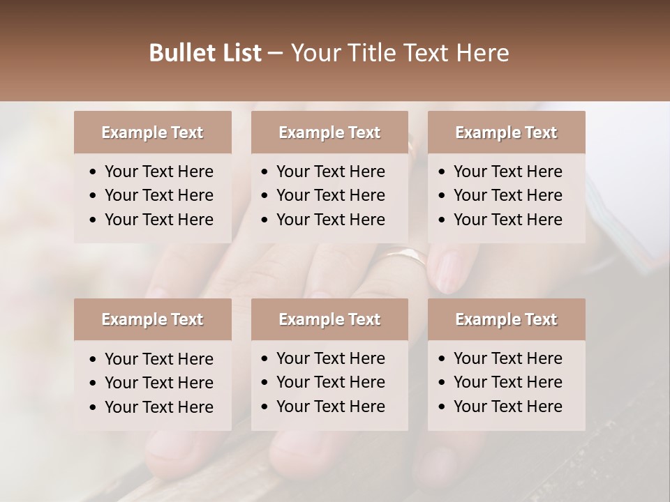 A Couple Holding Hands With Wedding Rings On Them PowerPoint Template