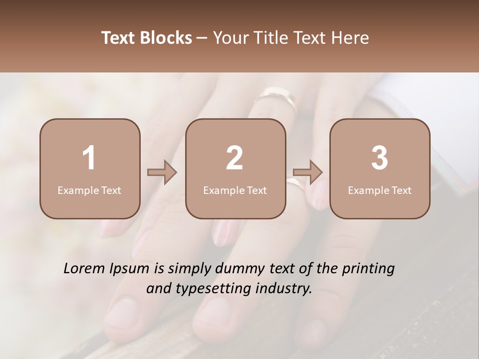 A Couple Holding Hands With Wedding Rings On Them PowerPoint Template