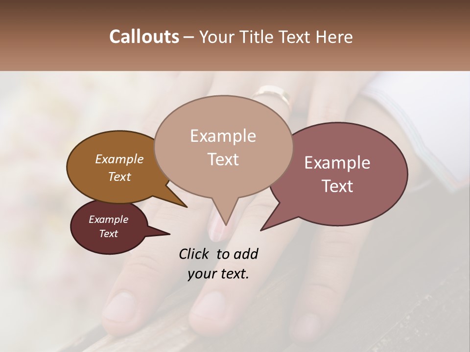 A Couple Holding Hands With Wedding Rings On Them PowerPoint Template