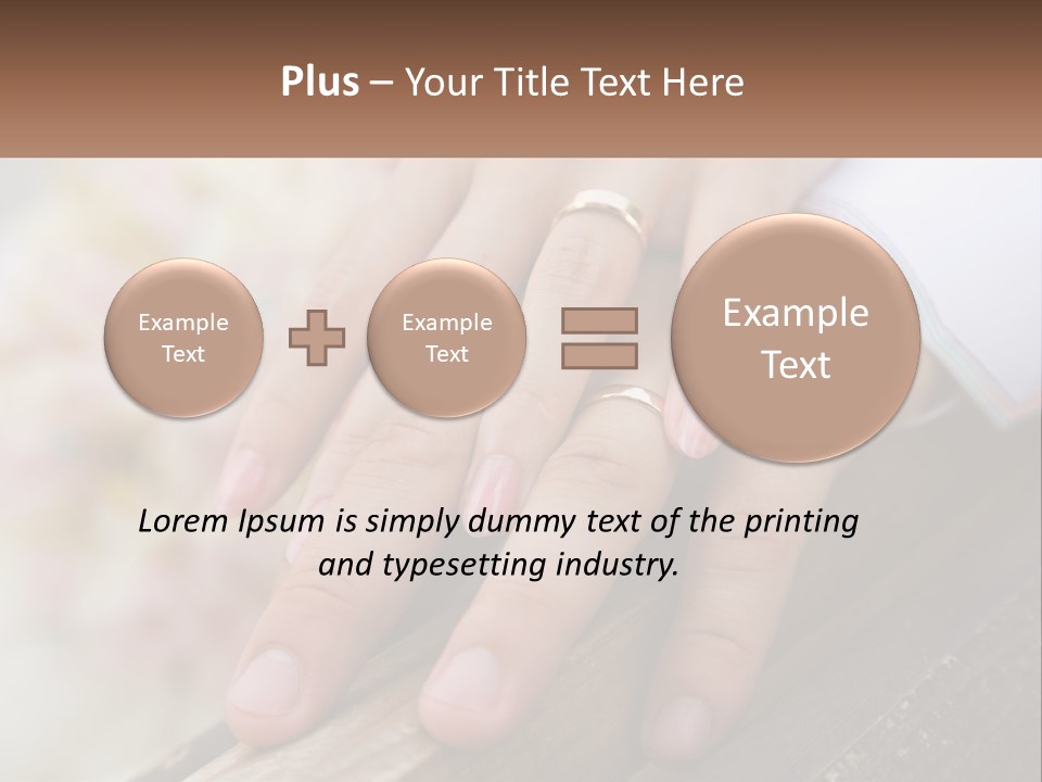A Couple Holding Hands With Wedding Rings On Them PowerPoint Template