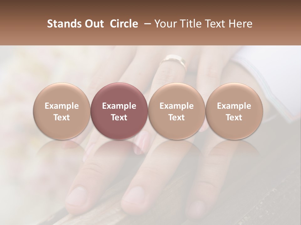 A Couple Holding Hands With Wedding Rings On Them PowerPoint Template