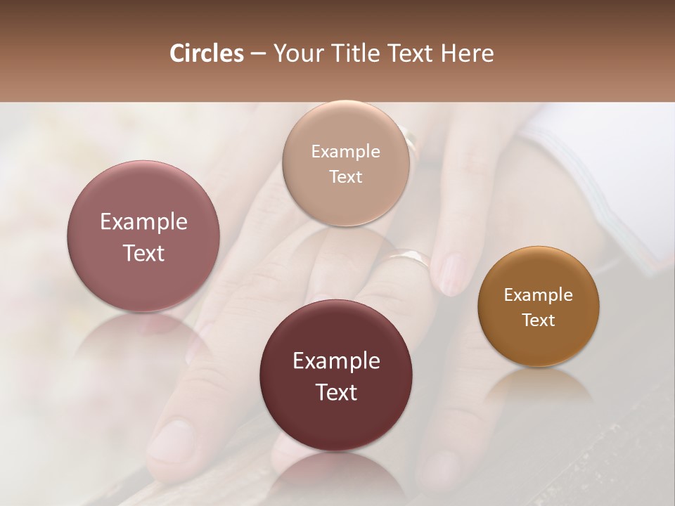 A Couple Holding Hands With Wedding Rings On Them PowerPoint Template