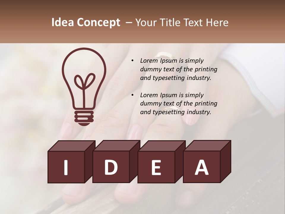 A Couple Holding Hands With Wedding Rings On Them PowerPoint Template