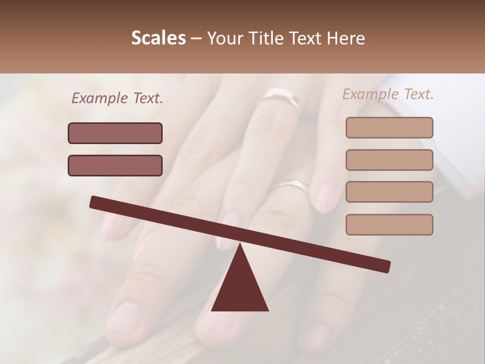 A Couple Holding Hands With Wedding Rings On Them PowerPoint Template