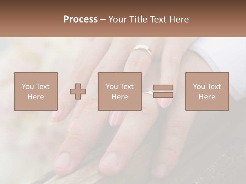 A Couple Holding Hands With Wedding Rings On Them PowerPoint Template