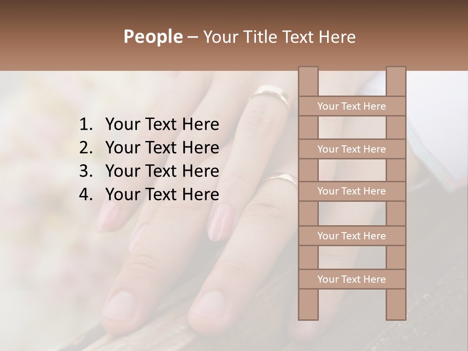 A Couple Holding Hands With Wedding Rings On Them PowerPoint Template