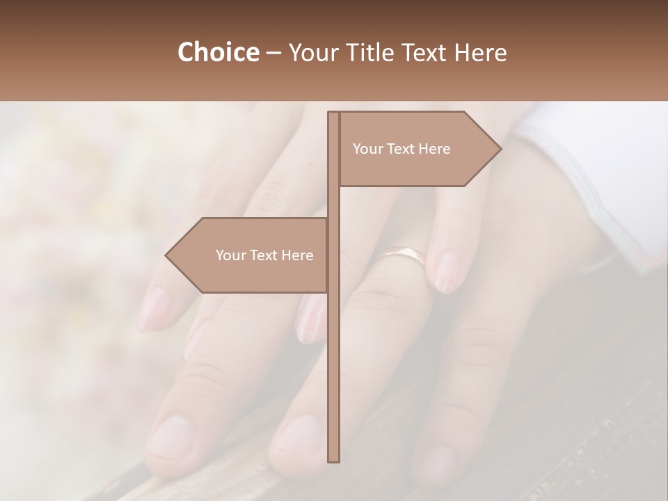 A Couple Holding Hands With Wedding Rings On Them PowerPoint Template