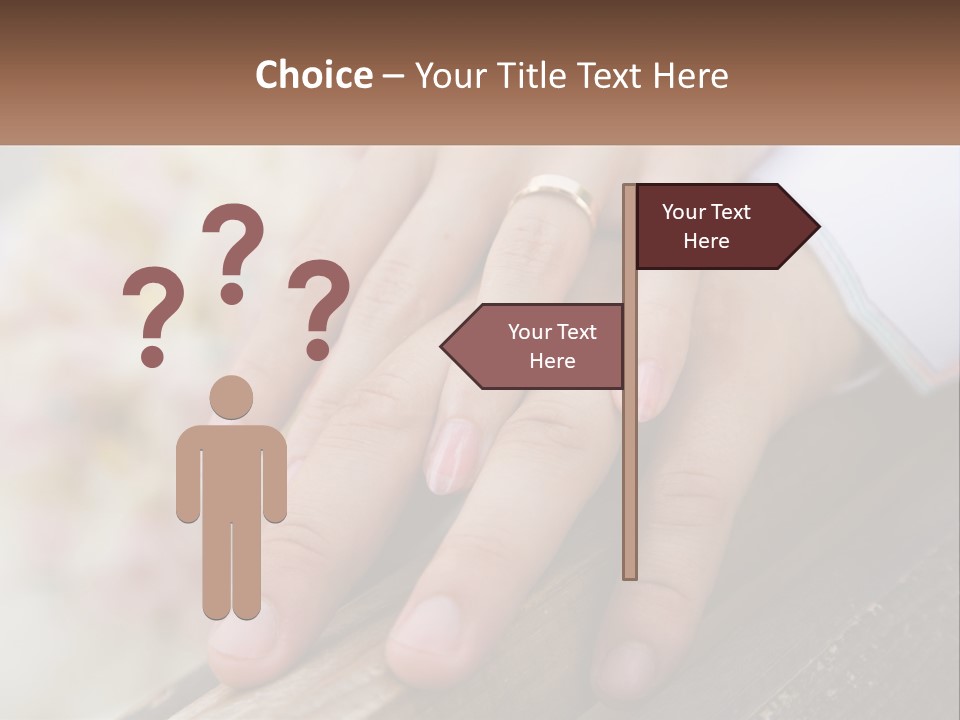 A Couple Holding Hands With Wedding Rings On Them PowerPoint Template