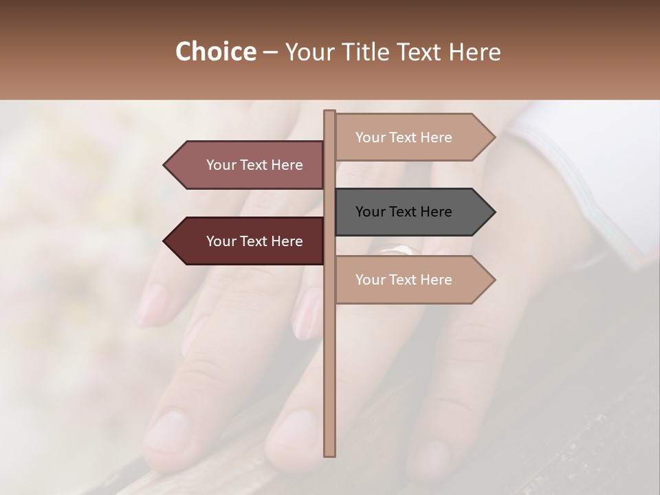 A Couple Holding Hands With Wedding Rings On Them PowerPoint Template