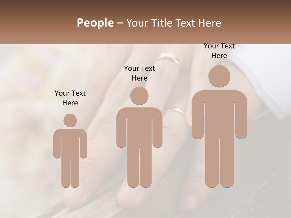 A Couple Holding Hands With Wedding Rings On Them PowerPoint Template