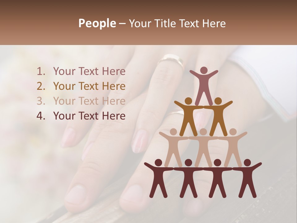 A Couple Holding Hands With Wedding Rings On Them PowerPoint Template