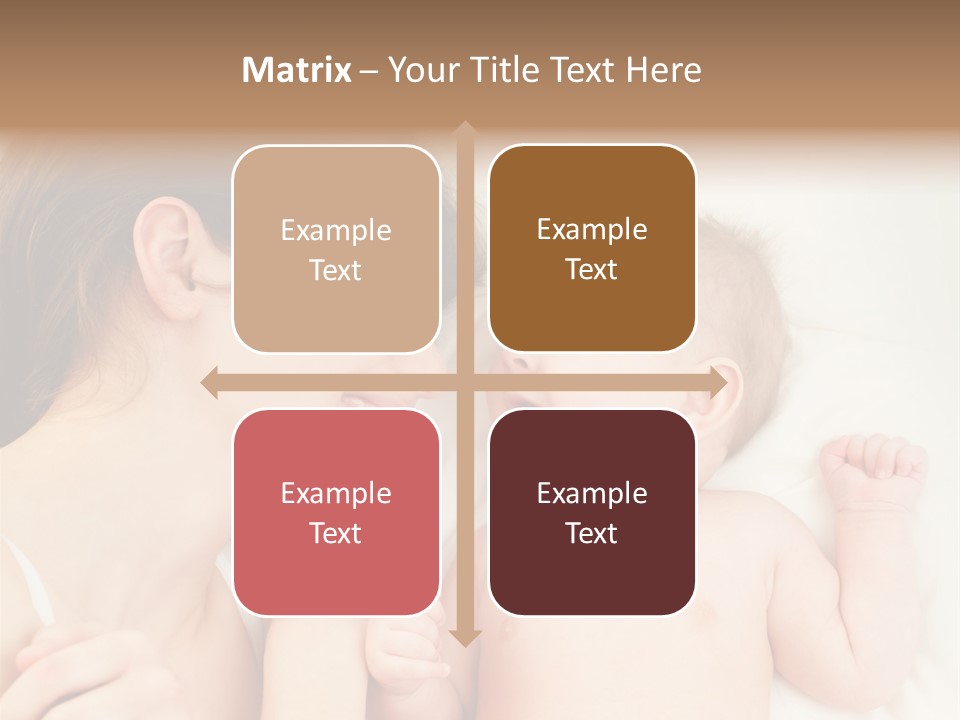 A Woman Laying In Bed Next To A Baby PowerPoint Template