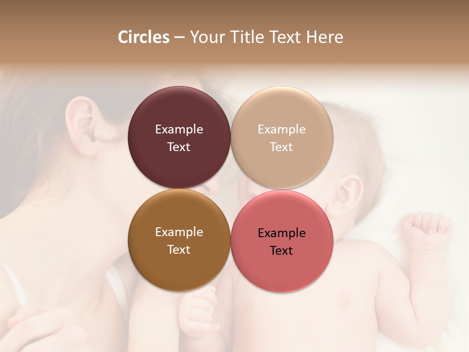 A Woman Laying In Bed Next To A Baby PowerPoint Template