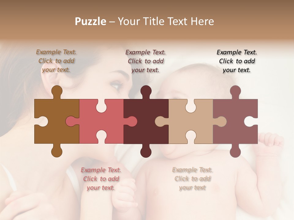 A Woman Laying In Bed Next To A Baby PowerPoint Template