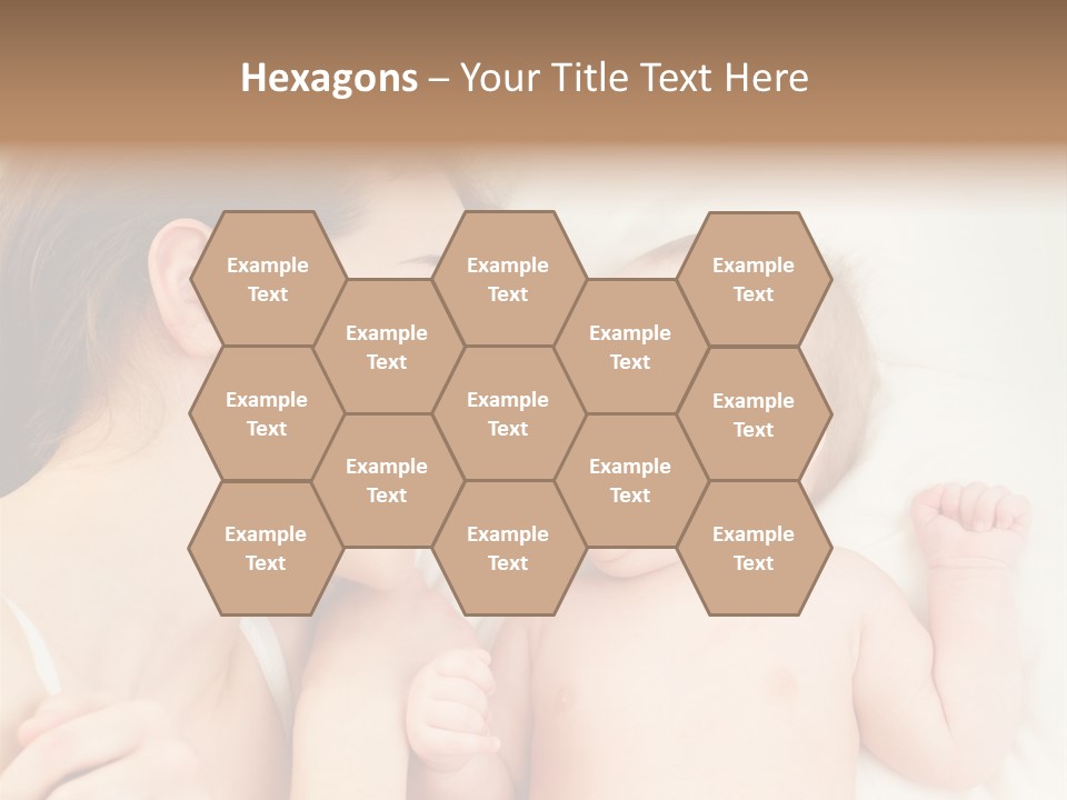 A Woman Laying In Bed Next To A Baby PowerPoint Template