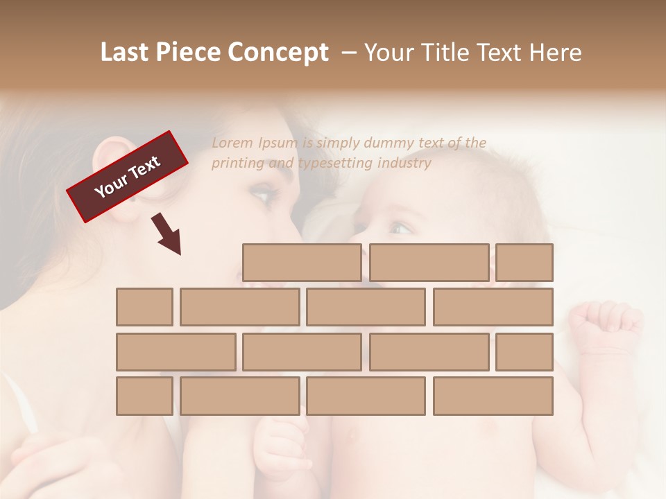 A Woman Laying In Bed Next To A Baby PowerPoint Template