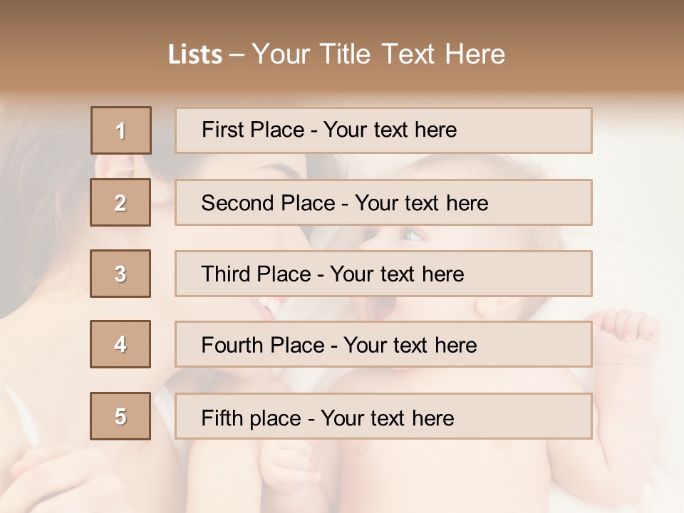 A Woman Laying In Bed Next To A Baby PowerPoint Template