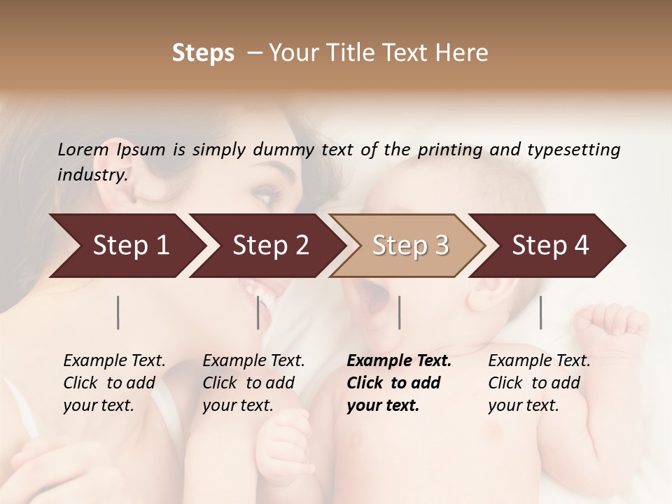 A Woman Laying In Bed Next To A Baby PowerPoint Template