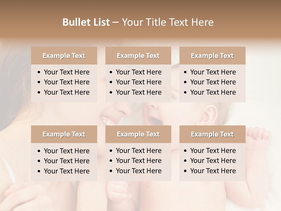 A Woman Laying In Bed Next To A Baby PowerPoint Template