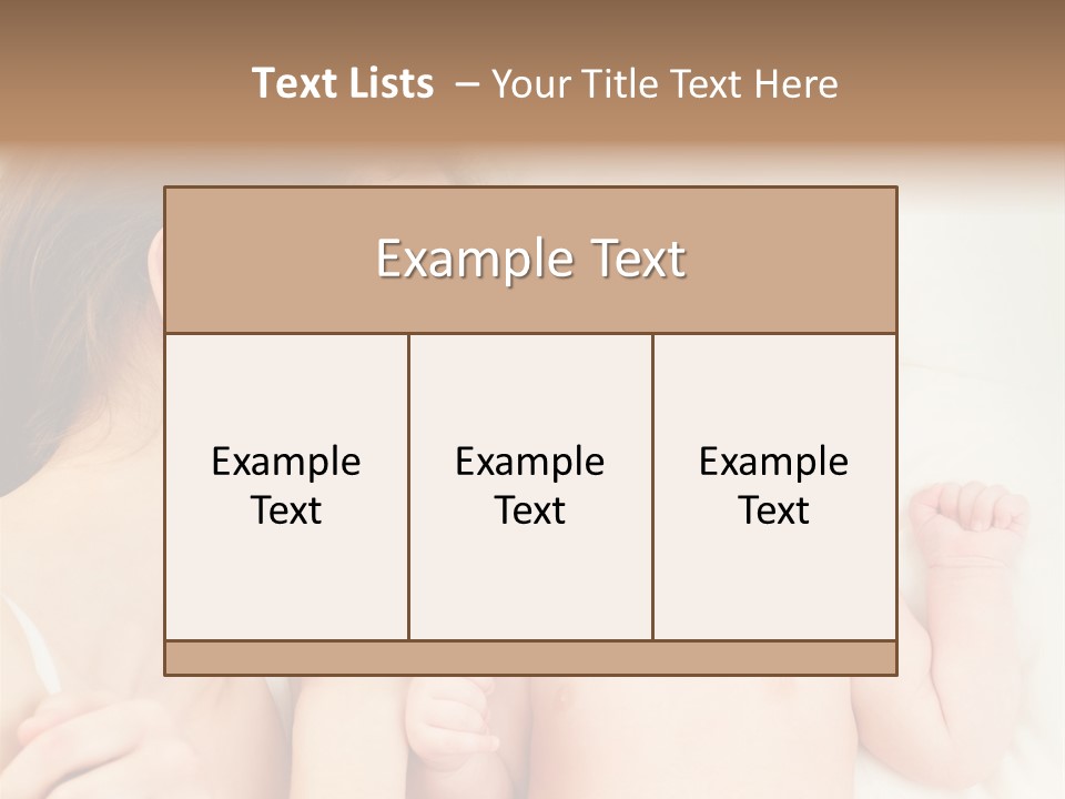 A Woman Laying In Bed Next To A Baby PowerPoint Template