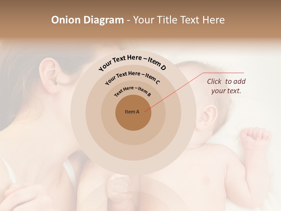 A Woman Laying In Bed Next To A Baby PowerPoint Template