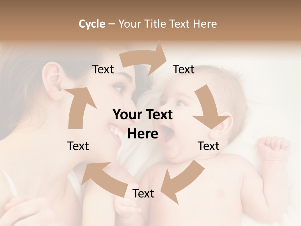 A Woman Laying In Bed Next To A Baby PowerPoint Template