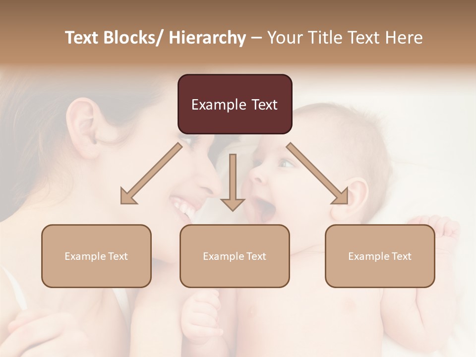 A Woman Laying In Bed Next To A Baby PowerPoint Template