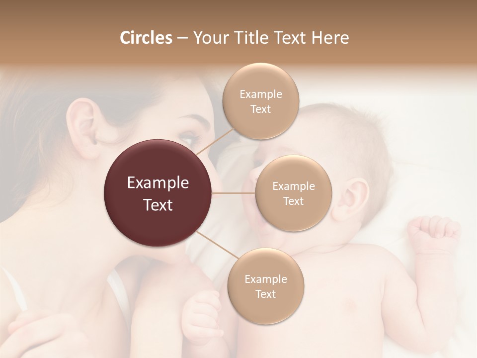 A Woman Laying In Bed Next To A Baby PowerPoint Template