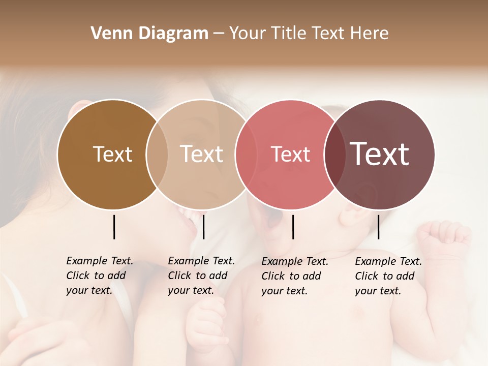 A Woman Laying In Bed Next To A Baby PowerPoint Template