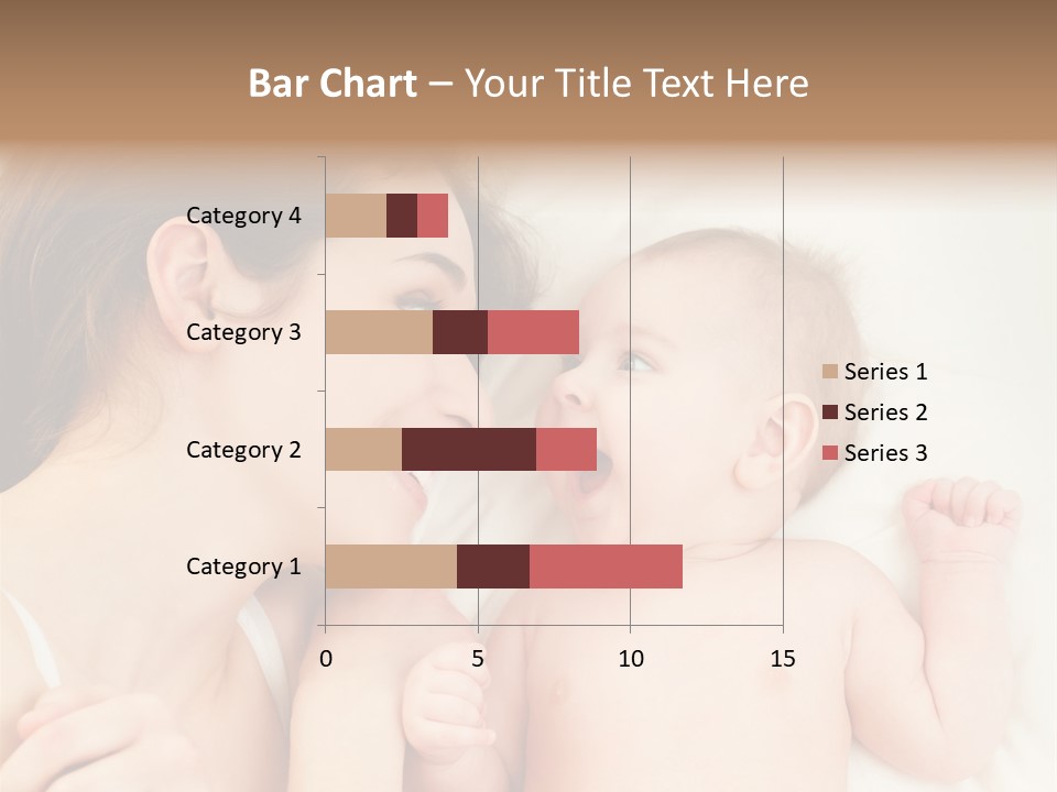 A Woman Laying In Bed Next To A Baby PowerPoint Template