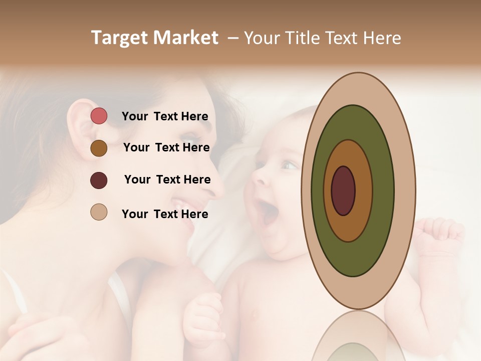 A Woman Laying In Bed Next To A Baby PowerPoint Template