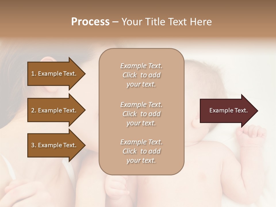 A Woman Laying In Bed Next To A Baby PowerPoint Template