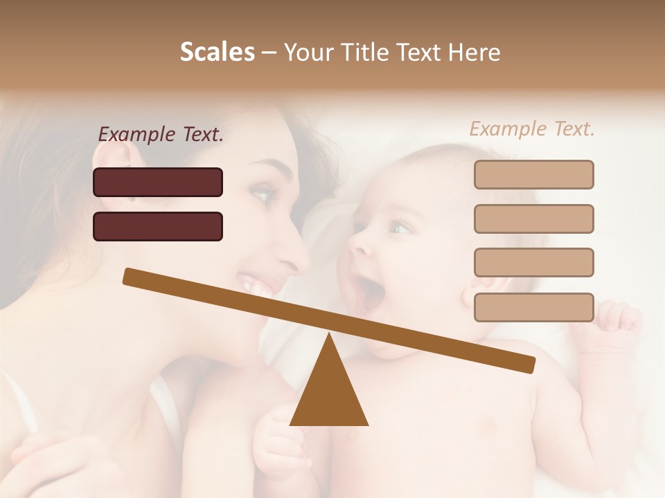 A Woman Laying In Bed Next To A Baby PowerPoint Template