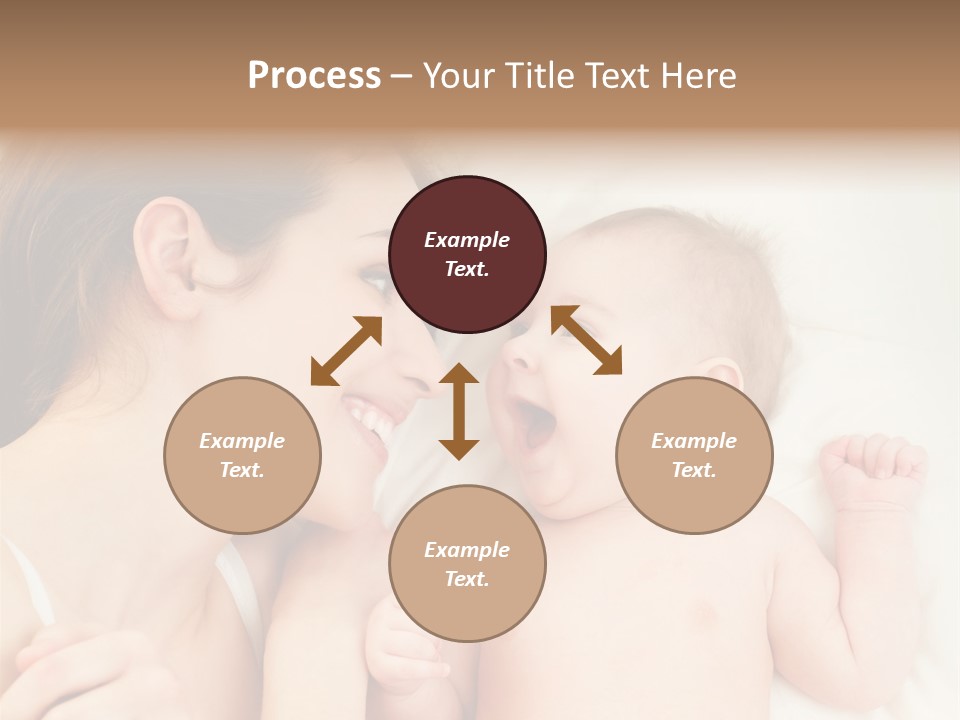 A Woman Laying In Bed Next To A Baby PowerPoint Template