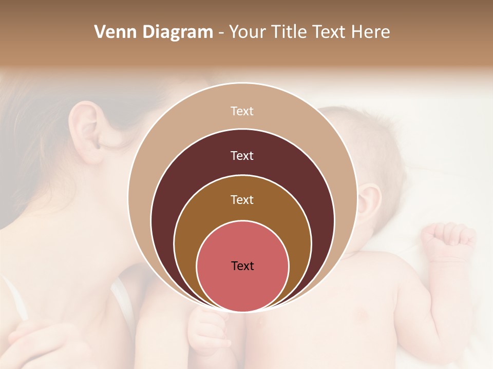 A Woman Laying In Bed Next To A Baby PowerPoint Template