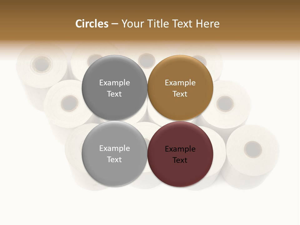 A Group Of Rolls Of Toilet Paper On A White Background PowerPoint Template