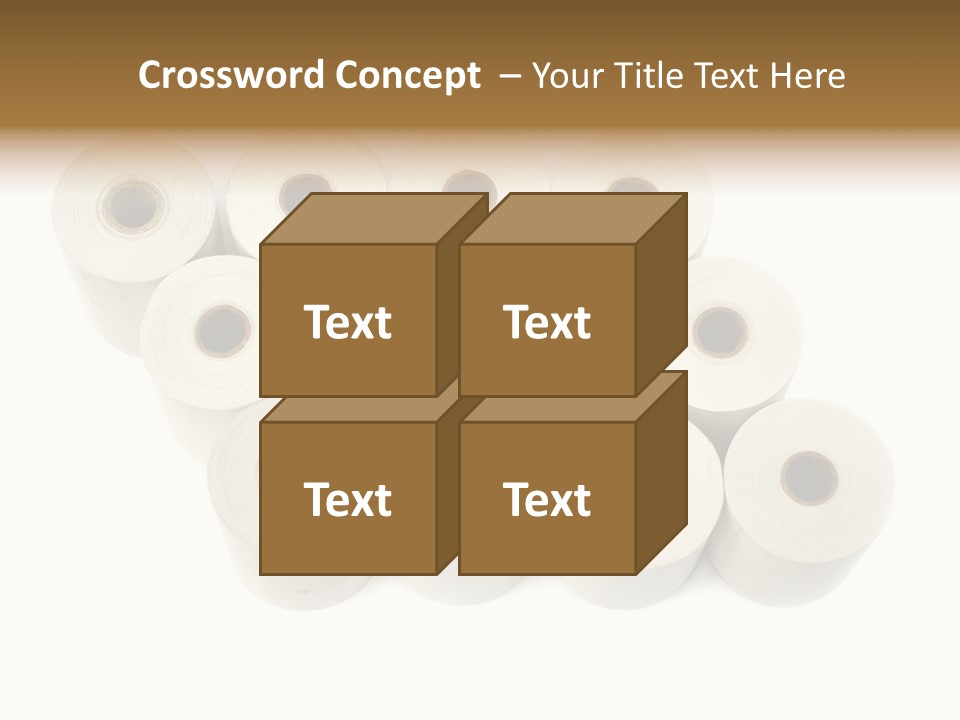 A Group Of Rolls Of Toilet Paper On A White Background PowerPoint Template