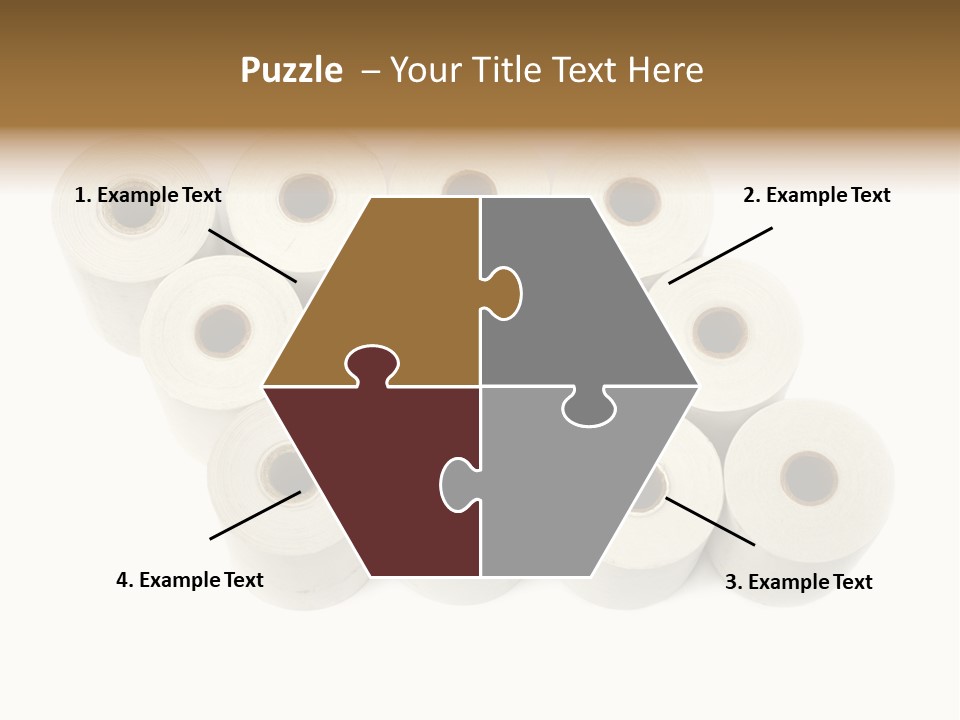 A Group Of Rolls Of Toilet Paper On A White Background PowerPoint Template