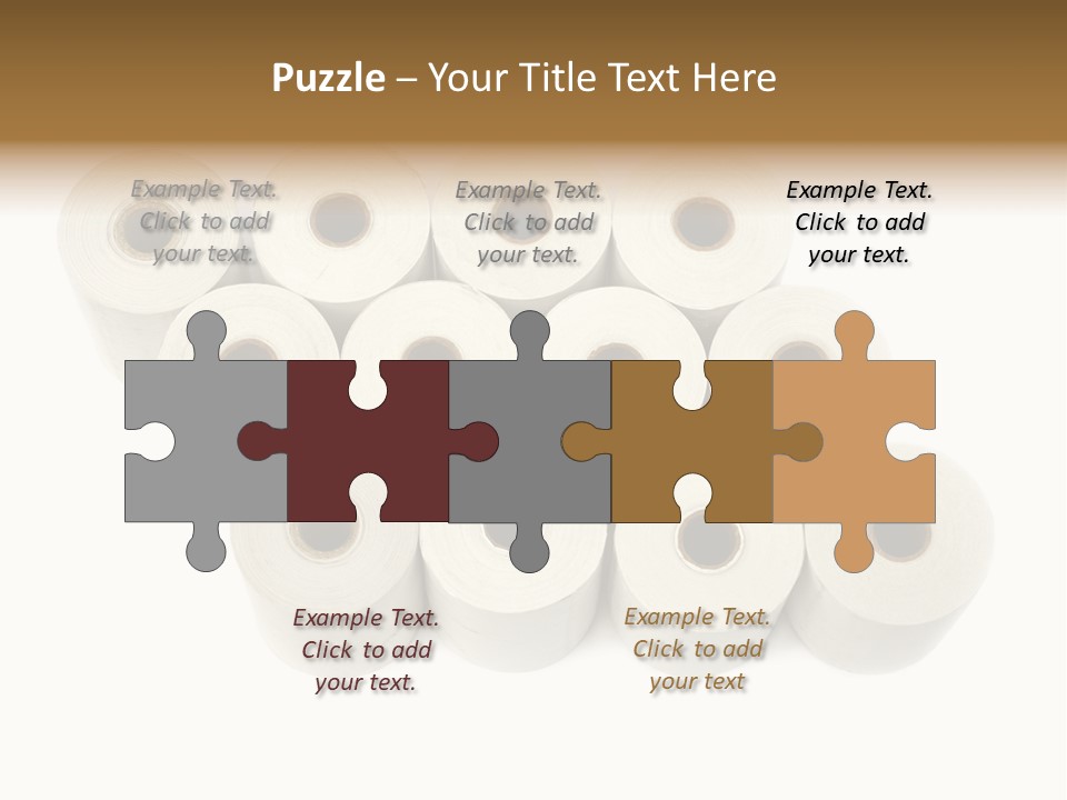 A Group Of Rolls Of Toilet Paper On A White Background PowerPoint Template