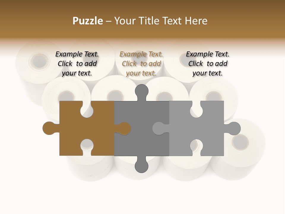 A Group Of Rolls Of Toilet Paper On A White Background PowerPoint Template