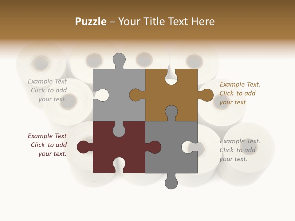 A Group Of Rolls Of Toilet Paper On A White Background PowerPoint Template