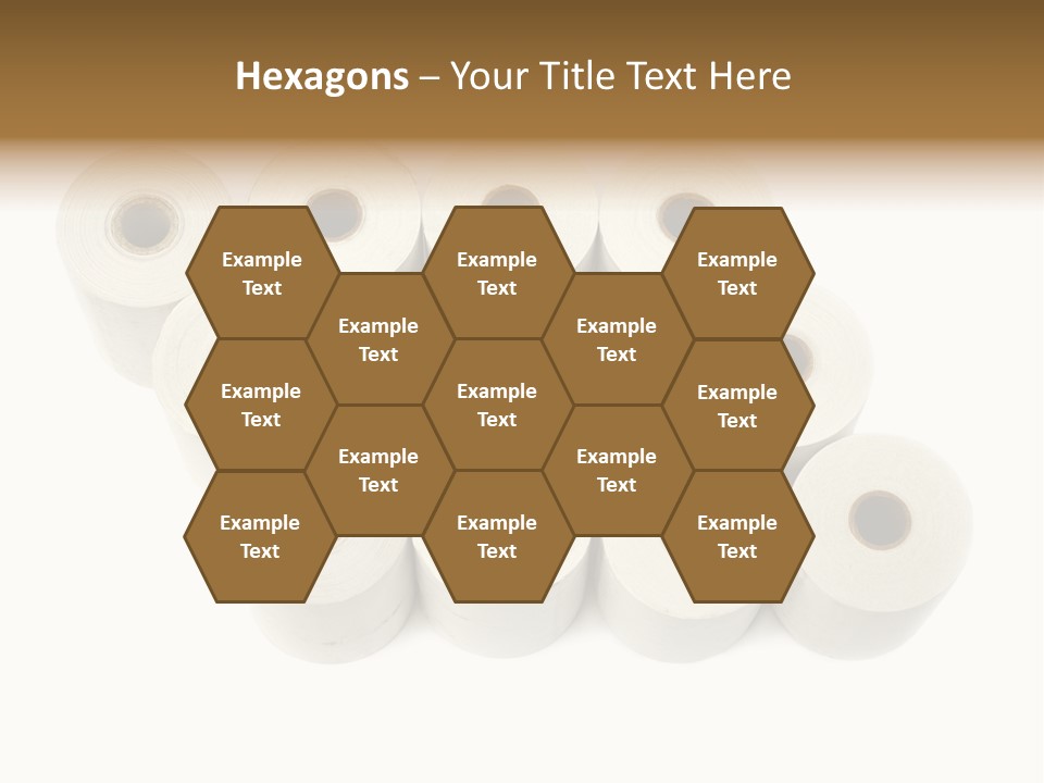 A Group Of Rolls Of Toilet Paper On A White Background PowerPoint Template