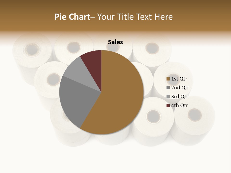 A Group Of Rolls Of Toilet Paper On A White Background PowerPoint Template