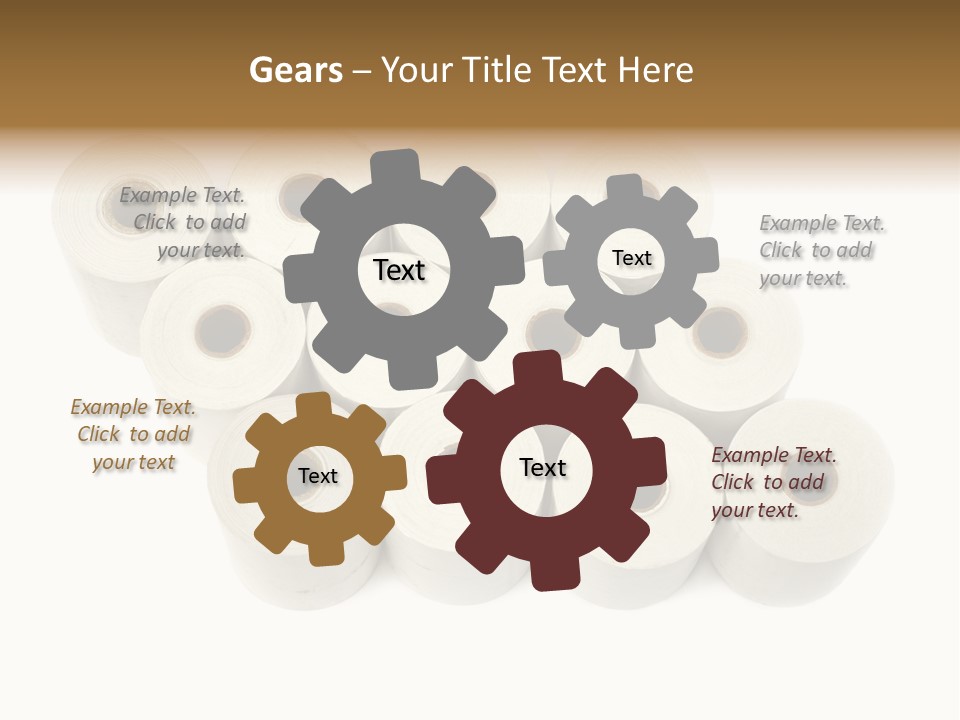 A Group Of Rolls Of Toilet Paper On A White Background PowerPoint Template