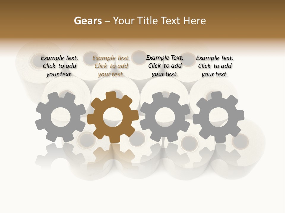 A Group Of Rolls Of Toilet Paper On A White Background PowerPoint Template