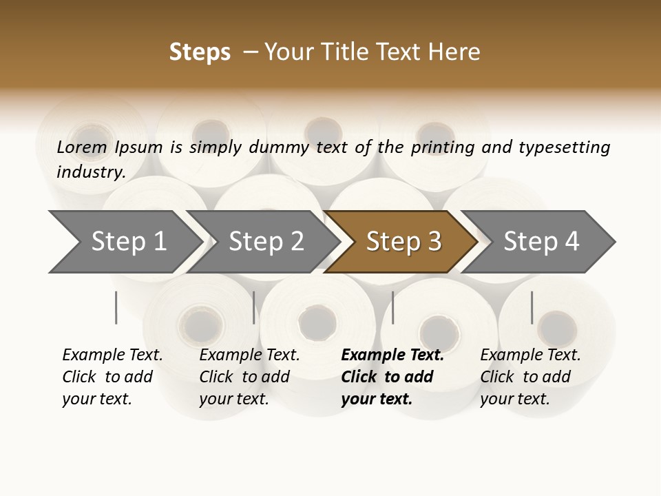 A Group Of Rolls Of Toilet Paper On A White Background PowerPoint Template