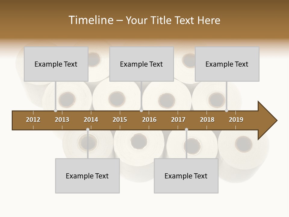 A Group Of Rolls Of Toilet Paper On A White Background PowerPoint Template