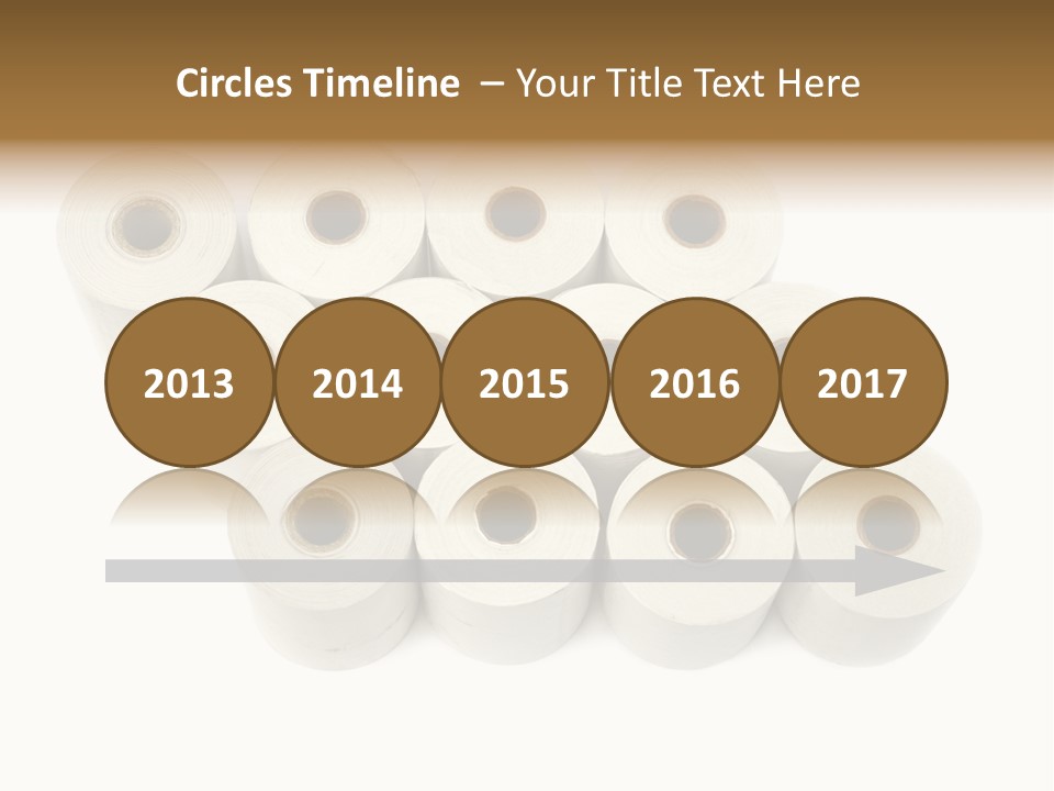 A Group Of Rolls Of Toilet Paper On A White Background PowerPoint Template