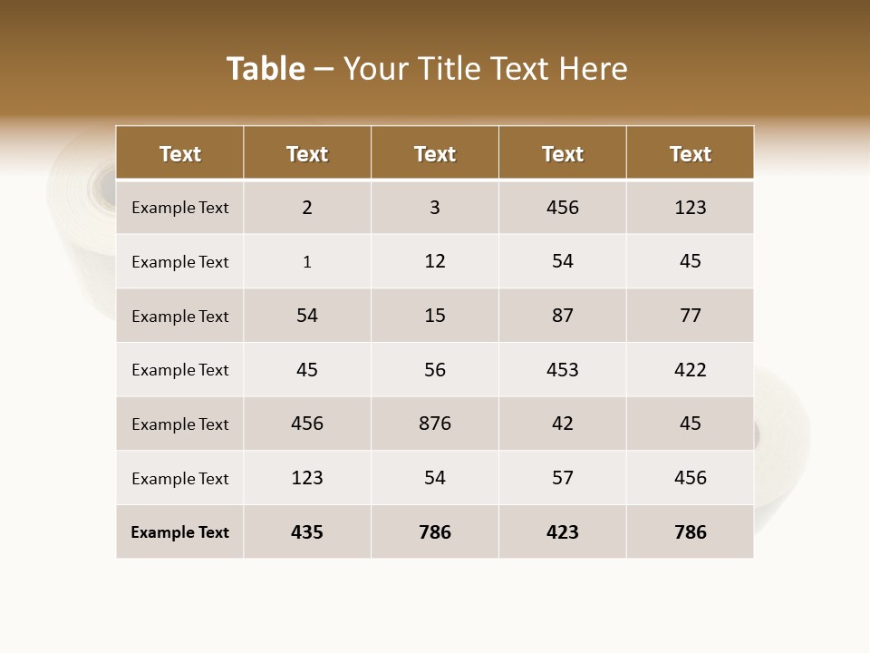 A Group Of Rolls Of Toilet Paper On A White Background PowerPoint Template